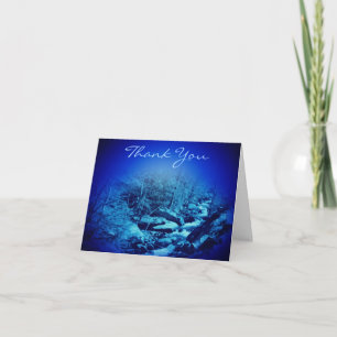 Dreamy Blue Stream Customisable Thank You Card