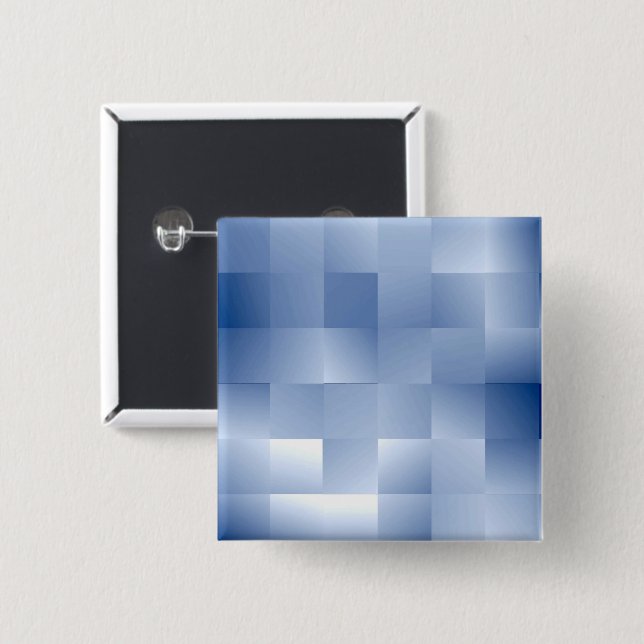 Dreamy Blue Tones in a Square Pattern 15 Cm Square Badge (Front & Back)