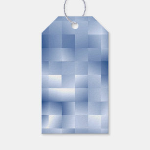 Dreamy Blue Tones in a Square Pattern Gift Tags