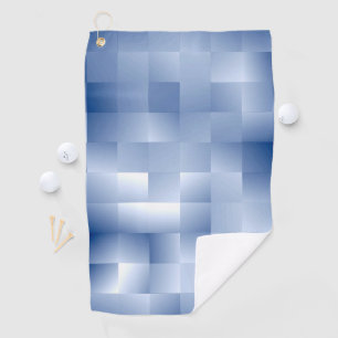 Dreamy Blue Tones in a Square Pattern Golf Towel