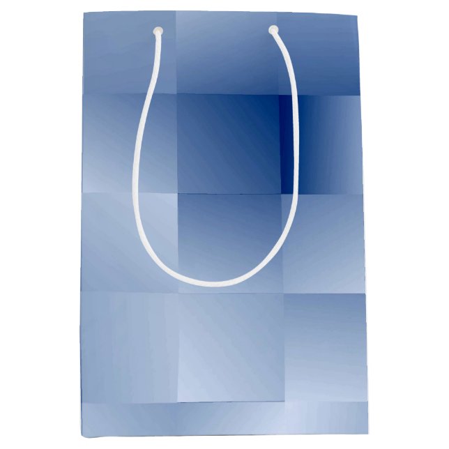 Dreamy Blue Tones in a Square Pattern Medium Gift Bag (Front)