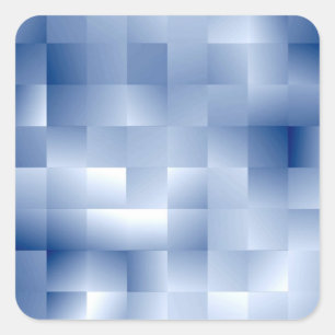 Dreamy Blue Tones in a Square Pattern Sticker