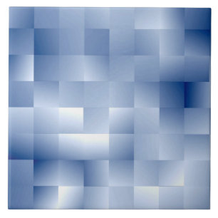 Dreamy Blue Tones in a Square Pattern Tile