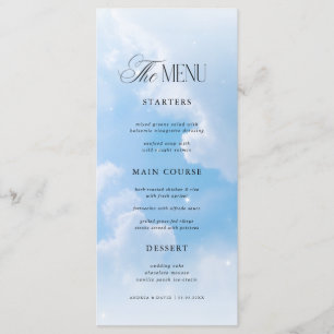 Dreamy Blue We're on Cloud Nine Bridal Shower Menu