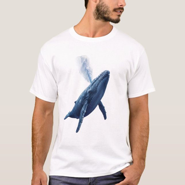 Dreamy Blue Whale T-Shirt (Front)