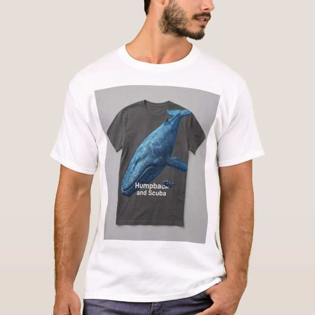 Dreamy Blue Whale T-Shirt (Front)