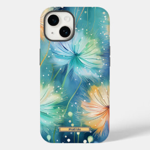 Dreamy Blue Yellow Dandelions iPhone / iPad case