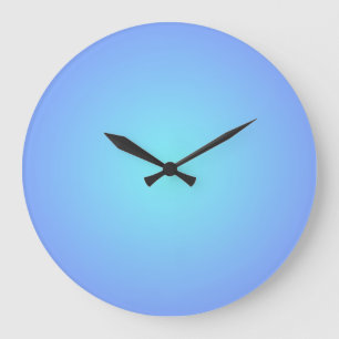 Dreamy Blues Aqua Blue Hues Minimalist Large Clock