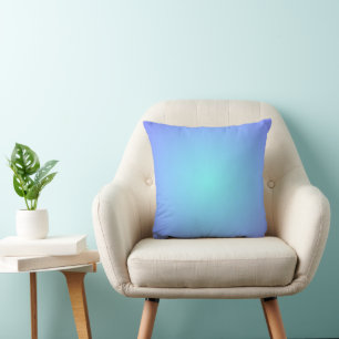 Dreamy Blues Gradient Aqua Blue Hues Cushion