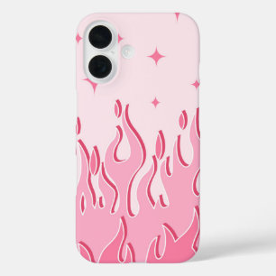 Dreamy Blush Flames – Pink Spark Fire Aesthetic iPhone 16 Case