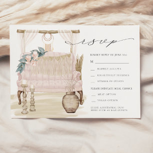 Dreamy Bohemian Beach Wedding RSVP Invitation