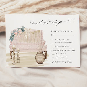 Dreamy Bohemian Beach Wedding RSVP Invitation
