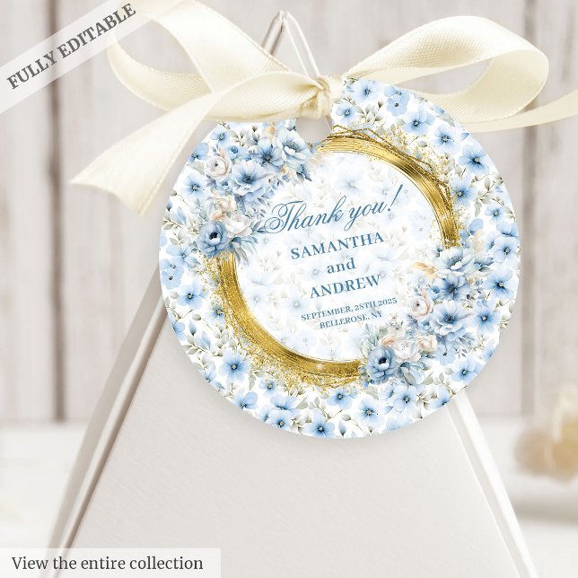 Dreamy Bohemian Light Blue Gold Wedding Gift Tag (Dreamy Bohemian Light Blue Gold Wedding Gift Tag)
