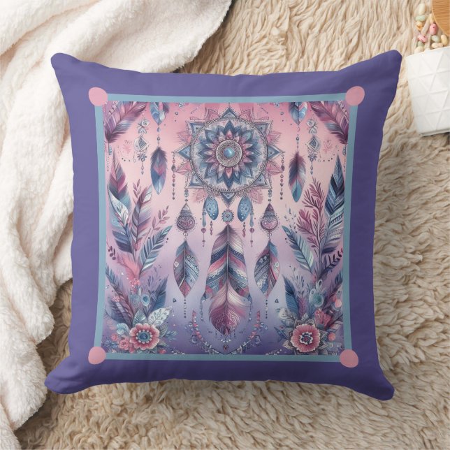 Dreamy Boho Dreamcatcher Cushion (Blanket)