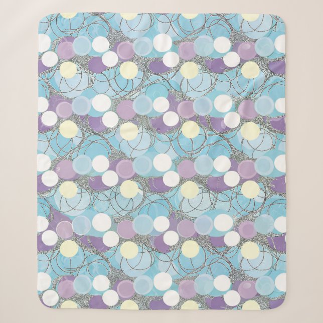 Dreamy Bubble Clouds Cosy Sherpa Blanket (Front)