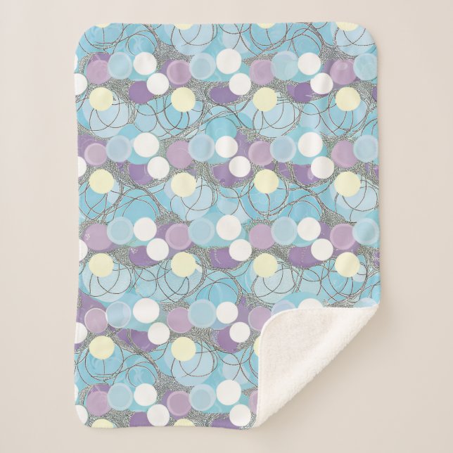 Dreamy Bubble Clouds Luxury Sherpa Blanket (Front)