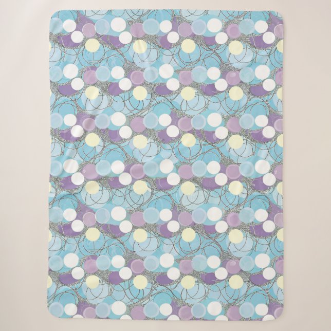 Dreamy Bubble Clouds Sherpa Fleece Blanket (Front)