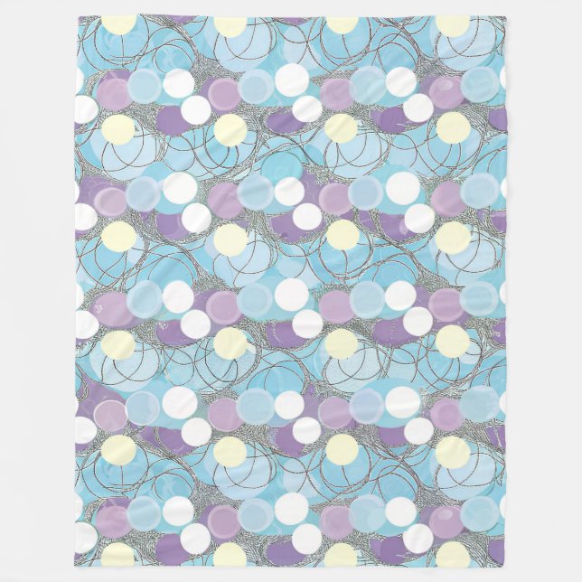 Dreamy Bubble Clouds Throw Blanket (Front)