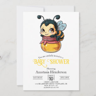 Dreamy Bumble Bee Baby Shower Invitation