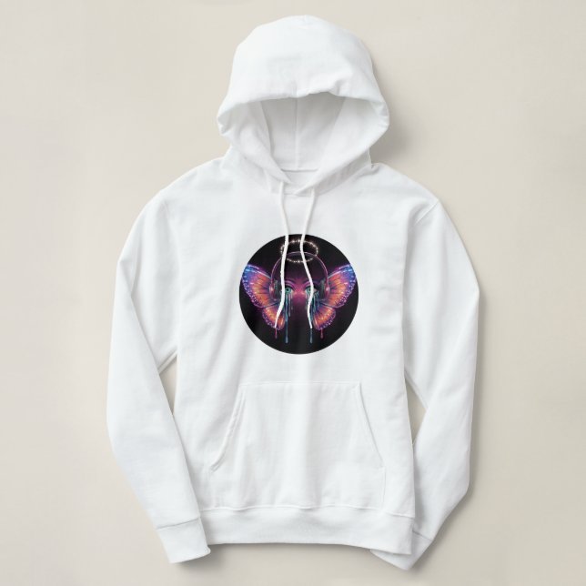 Dreamy Butterfly Headphones Hoodie ✨🎧 (Design Front)
