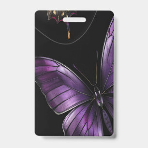 Dreamy Butterfly Pattern ID Badge