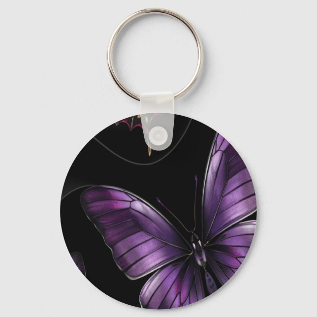 Dreamy Butterfly Pattern Key Ring (Front)
