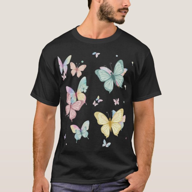  Dreamy Butterfly Watercolor T-Shirt Designs (Front)