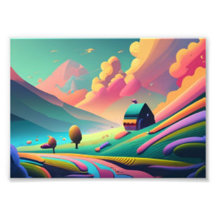 Dreamy Cabin Getaway in the Mountains Photo Print