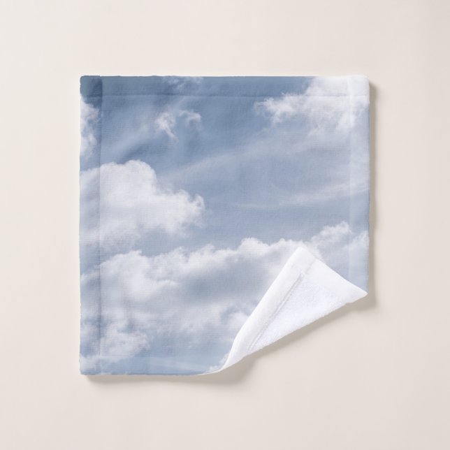 Dreamy Caribbean Clouds 12 Bath Towel Set (Wash Cloth)