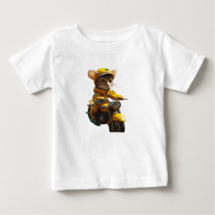 Dreamy Cat Riding a Bike Baby T-Shirt