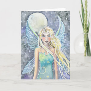 Dreamy Celestial Fairy Card by Molly Harrison