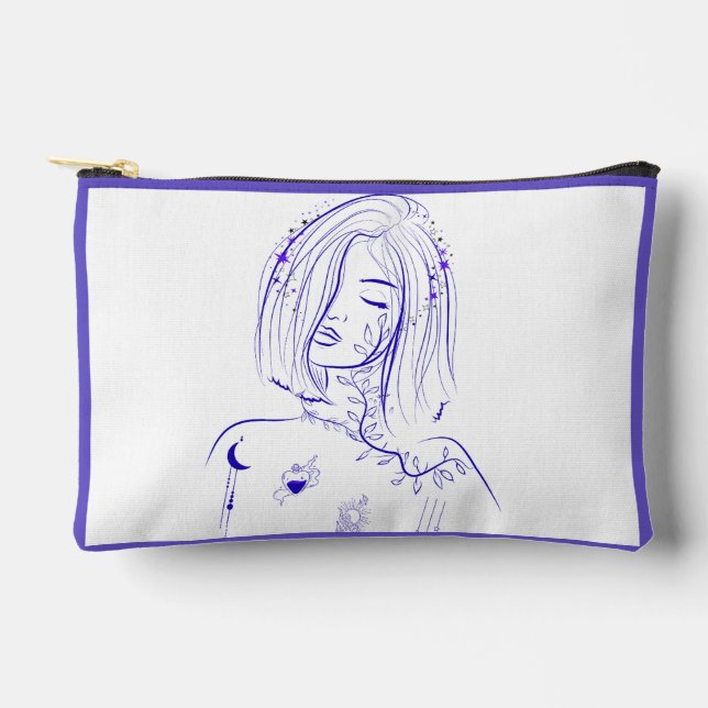 Dreamy Celestial Feminine  Accessory Pouch (Front)