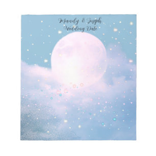 Dreamy celestial wedding bathed in moonlight notepad