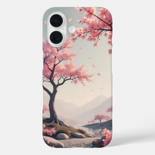 Dreamy Cherry Blossom Landscape iPhone 16 Case