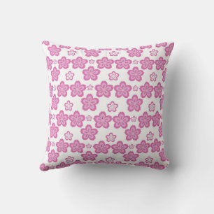 Dreamy Cherry Blossom Pink Flower Aesthetic Cushion