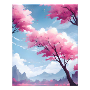 Dreamy Cherry Blossoms Canvas Art Photo Print