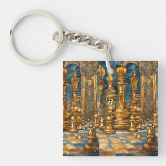 Dreamy Chess-Themed Acrylic Keychains 