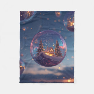 Dreamy Christmas Bubble Fleece Blanket