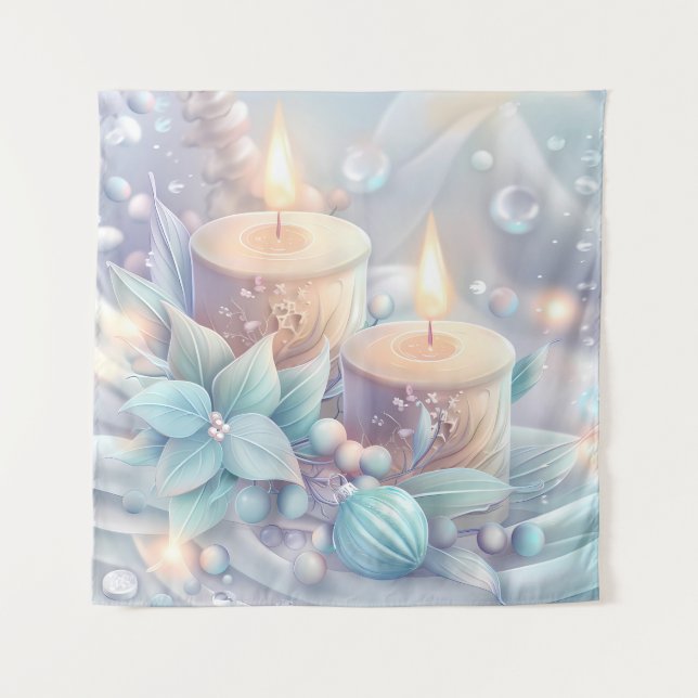 Dreamy Christmas Candles Tapestry (Front)