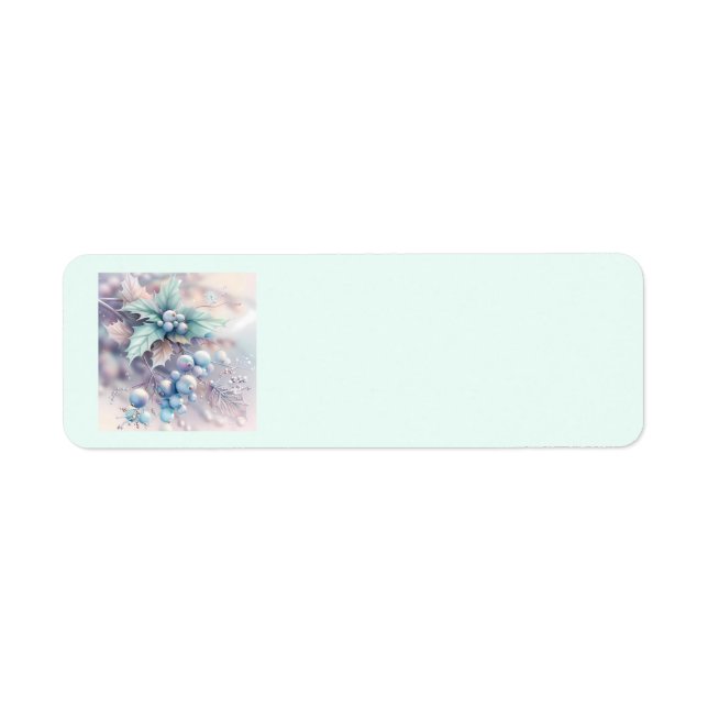 Dreamy Christmas Holly Address Labels (Front)