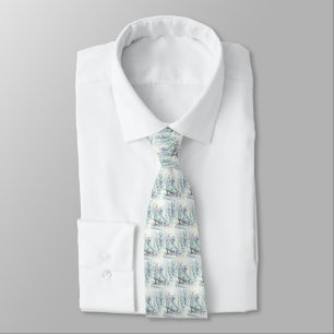 Dreamy Christmas Ice Skates Neck Tie
