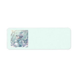 Dreamy Christmas Snowman Address Labels
