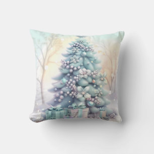 Dreamy Christmas Tree Throw Pillow