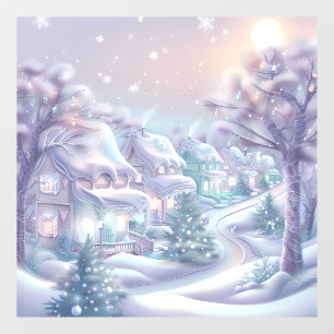 Dreamy Christmas Village Window Cling