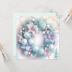 Dreamy Christmas Wreath Greeting Card