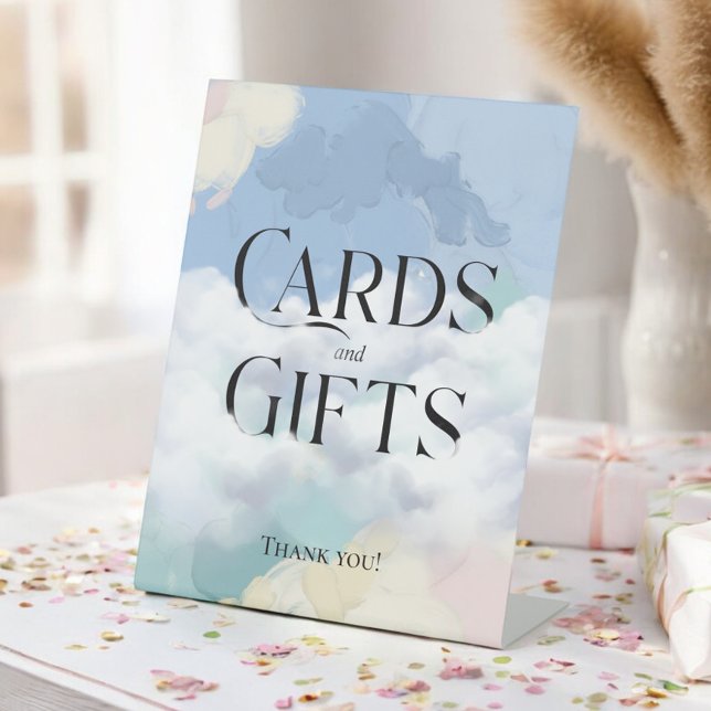 Dreamy Cloud Nine 'Cards and Gifts' Pedestal Sign (Creator Uploaded)