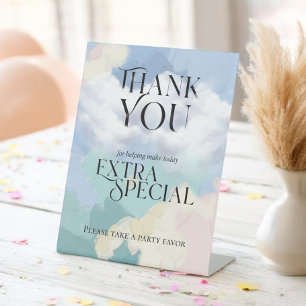 Dreamy Cloud Nine Please Take One Party Favour Pedestal Sign