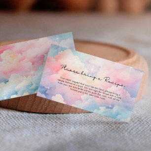 Dreamy Cloud Nine Recipe Bridal Shower Enclosure Card