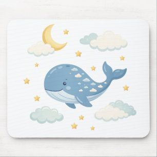 Dreamy Cloud Whale Mouse Mat