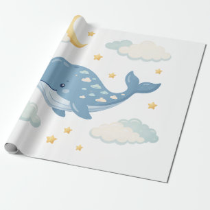 Dreamy Cloud Whale Wrapping Paper